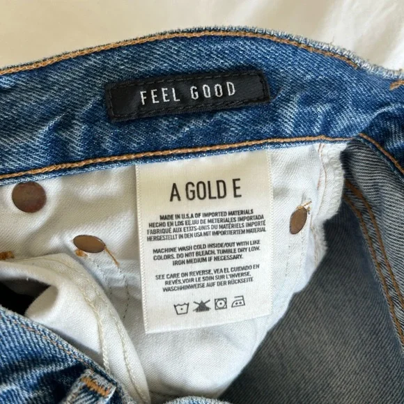 Agolde Feel Good High Waisted Button Fly Jeans Size 27 - Picture 15 of 15